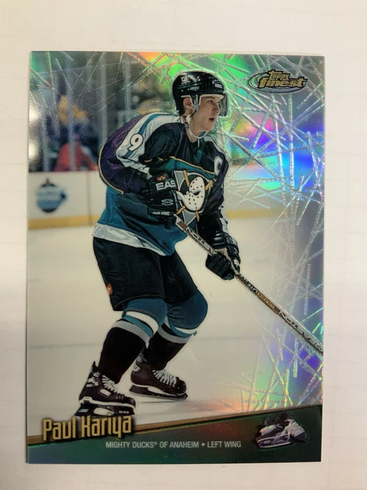 1998/99 Topps Finest Paul Kariya Refractor No Protector (RARE 1 IN 24 PACKS)￼￼ - Image 1 of 3