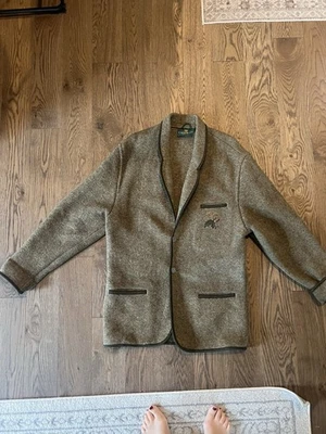 Chaqueta de Lana Giesswein De Colección Para Hombre Diseño Austriaco Talla US 40 - Cuerno con Hojas de Roble Foto 1 de 4