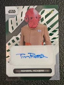 2024 Star Wars High Tek Admiral Ackbar Tim Rose Green Auto  10/10  OMEGA 🔥🔥🔥 - Picture 1 of 3