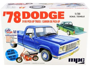 Skill 2 Model Kit 35.15Dodge D100 Pickup Truck with Mini Bike 1/25 Scale Model b - Picture 1 of 1