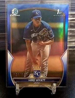 2023 Bowman Draft Hiro Wyatt Chrome Blue Refractor #/150 Royals - Image 1 of 2