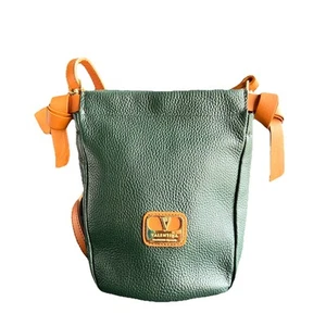 Valentina Crossbody Handtasche grün & braun italienisches Pebbled Leder Boho - Bild 1 von 18