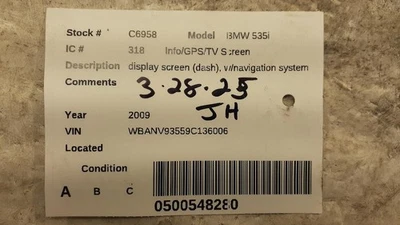 Pantalla de infoentretenimiento usada se adapta a: BMW 535I 2009 pantalla tablero 8,8`` pantalla G Foto 1 de 4