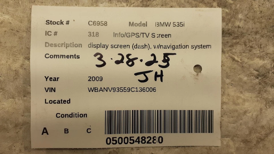Pantalla de infoentretenimiento usada se adapta a: BMW 535I 2009 pantalla tablero 8,8`` pantalla G Foto 1 de 4