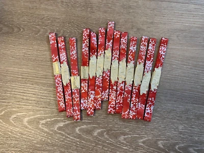 Lot of 13 Lion Ribbon Company 1/2” wide  bundled Red Cherry Blossom Ribbon NOS - Image 1 of 3