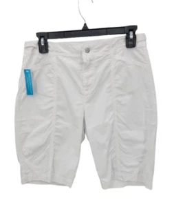 Fresh Produce Shorts Womens XS White Cotton Stretch Flat Front Bermuda Beach - Picture 1 of 8
