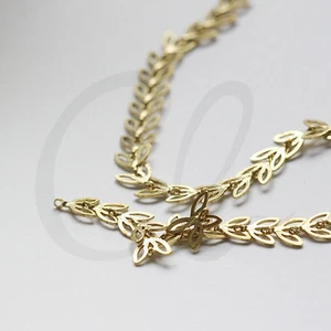 Cadena-hoja de latón crudo de un pie 7,1x6,1 mm (3372C00) - Imagen 1 de 2