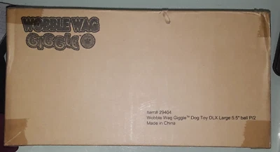 Pacote com 2 WOBBLE WAG RIGGLE DOG TOY DLX bola grande 5,5" NOVA caixa aberta - Imagem 1 de 2