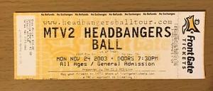 2003 MTV2 HEADBANGERS BALL DALLAS CONCERT TICKET STUB LAMB OF GOD KILLSWITCH 1 - Picture 1 of 3