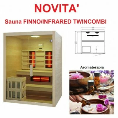 Sauna finno/infrared Twincombi 2/3 persone - Immagine 1 di 4