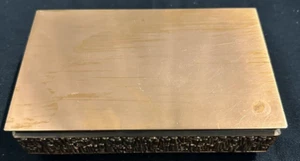 Caja de música vintage de metal cobre - Imagen 1 de 5