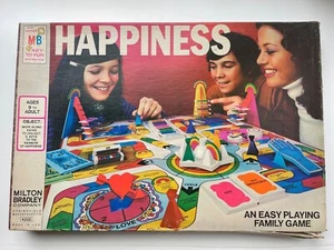 The Game Of Happiness Milton Bradley USA 1972 Family Game Rainbows Complete Used - Picture 1 of 6