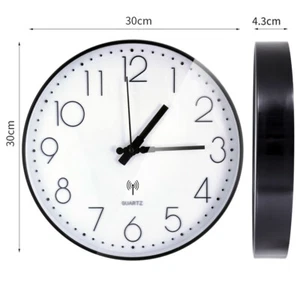 Reloj inalámbrico de 30 cm 12" silencioso reloj de pared sin tictac moderno reloj de pared inalámbrico ruidoso - Imagen 1 de 13