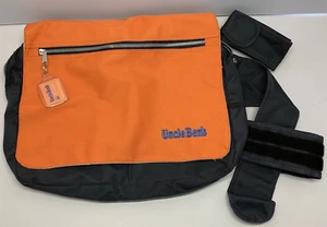 Sac bandoulière fourre-tout Uncle Bens ordinateur portable avec opérateur téléphone Centrixx très bon état orange - Photo 1/15