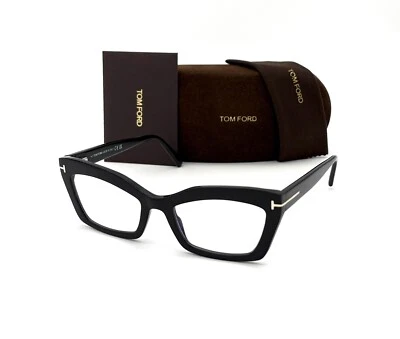 Tom Ford FT5766 001  Black   / Blue Block  54mm Eyeglasses TF5766 - Image 1 of 4
