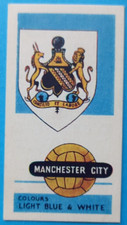 MANCHESTER CITY FOOTBALL CLUBS & BADGES BY LAMBERTS OF NORWICH 1958 CARD No 17