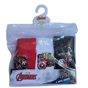 Boys 3-4 Years Character Avengers Pants Underwear Briefs 3 Pack Kids Childrens - Picture 1 of 1