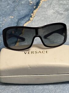Versace Sunglasses Black Silver Medusa MOD 4143-B 668/8G  VGC Used Boxed