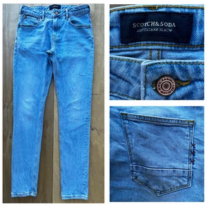 SCOTCH & SODA AMSTERDAMS BLAUW SKIM FIT MEN’S JEANS sz 30W X 32L Light Wash - Picture 1 of 16