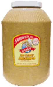 Woeber's Spicy Brown Mustard, One Gallon Wide Mouth Jar - Picture 1 of 3