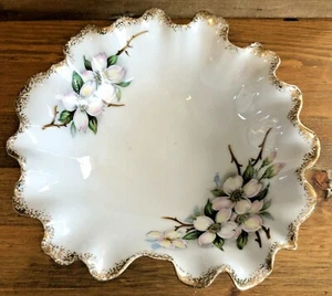 Vtg Norcrest China Porcelain Dogwood Trinket Nut Dish NW-DW-51 - Picture 1 of 7