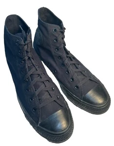 Men's 13 Chuck Taylor All Star Converse Hi Top Triple Black M3310 - Picture 1 of 13