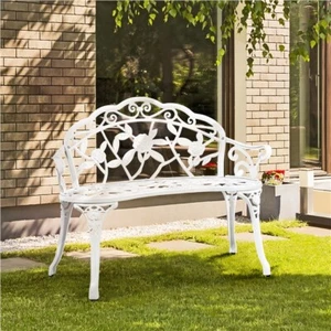 Patio Garden Bench Park Bench Outdoor Benches, Aluminium Bench for Outdoor Porch - Picture 1 of 12