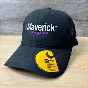 Carhartt Hat Cap Snap Back Black Maverick Corn Herbicide Farming Outdoors - Picture 1 of 9