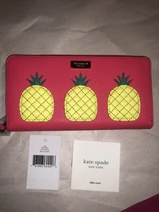 NEU MIT ETIKETT KATE SPADE WIE ERFRISCHEND NEDA ANANAS UMLAUFENDER REISSVERSCHLUSS GELDBÖRSE, LETZTE - Bild 1 von 9