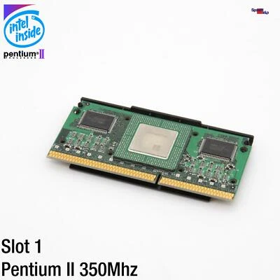 CPU Intel Pentium 2 II 350MHZ Processor SLOT1 SL356 SL2S6 SL2U4 Mmx 512MB Cache - Image 1 of 3