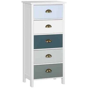 Slim Storage Cabinet Organiser, Chest of Drawers, 5-Drawer Dresser with Metal - Picture 1 of 11