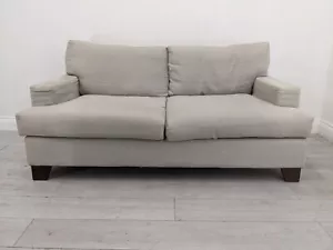 SOFA 3 Seater Sofa.com Light Grey Fabric Feather Foam Cushions FREE DELIVERY - Picture 1 of 24