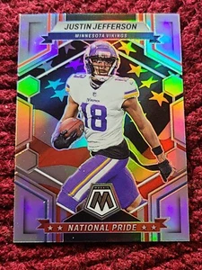 2023 Mosaic Justin Jefferson National Pride Silver #265 Minnesota Vikings - Picture 1 of 3