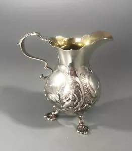 Victorian Chased Silver Milk Jug William Smily London 1851 131g HZX - Bild 1 von 7