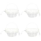 4 Pcs Small Basket With Handle Wedding Flower Vintage Decor Rural Gift