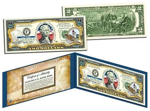 DISTRICT OF COLUMBIA Statehood $2 Two-Dollar Colorized U.S. Bill - Legal Tender - Picture 1 of 2