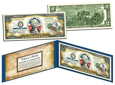 DISTRICT OF COLUMBIA Statehood $2 Two-Dollar Colorized U.S. Bill - Legal Tender - Image 1 of 2