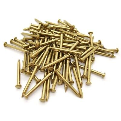 SOLID BRASS PANEL PINS 10 Mm X 50 Dolls House Craft Projects • 4£