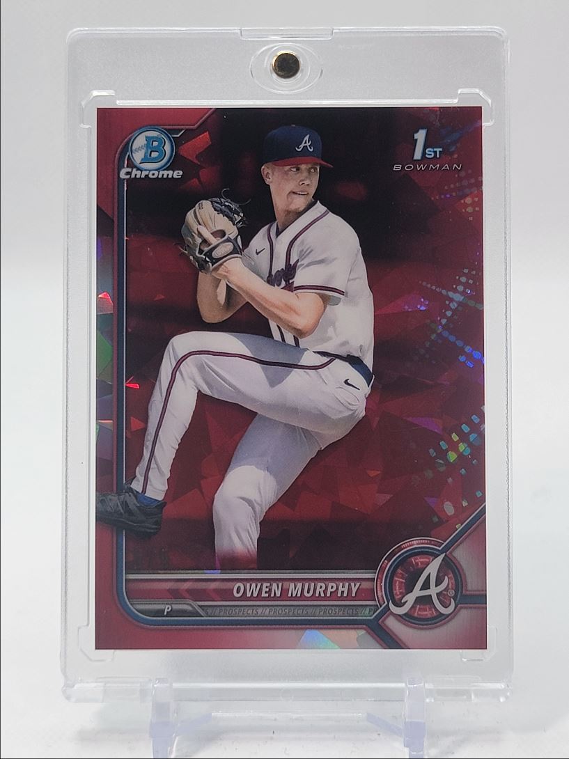 OWEN MURPHY 2022 BOWMAN CHROME DRAFT SAPPHIRE 1ST RED 5/5 Q1528
