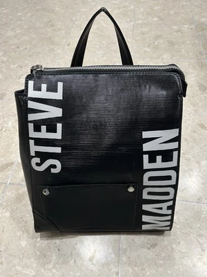 STEVE MADDEN Black And White Backpack Big Lettering - Image 1 of 4