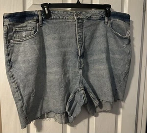Pantalones cortos de mezclilla rectos para mujer talla 28 Old Navy OG botón mosca - Imagen 1 de 4