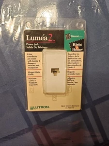 Lutron Lumea2 4 i 6 przewodowe gniazda telefoniczne prawdziwe białe LT-PJH-TW - Zdjęcie 1 z 2