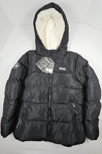 Super Triple Goose Womens Hooded Winter Puffer Jacket Medium  Coat NWT Black  - Picture 1 of 14