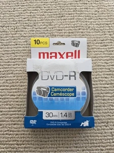 Maxell Camcorder DVD-R 10 pack 30 min 1.4 GB DVDs Sealed - Picture 1 of 5
