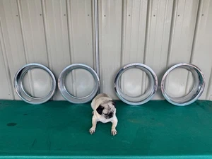 Vintage 15 Inch Classic Car Truck Beauty Wheel Trim Ring Set Hot Rod Ratrod - Picture 1 of 16