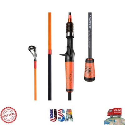 24 Ton Carbon Fiber Fishing Rod - SuperPolymer Handle for Bass Fishing - Image 1 of 4