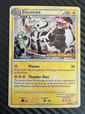 Pokemon TCG Electivire  HGSS Triumphant Prerelease Holo Promo 20/102 NM - Image 1 of 2