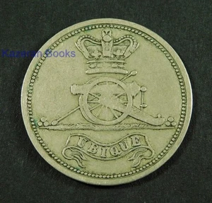 Antique Victorian Royal Artillery Canteen Woolwich 1/ Shilling Pay Check Token - Picture 1 of 6