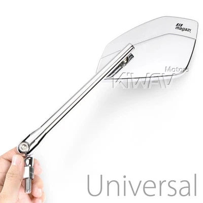 Espejo CleaverII cromo robusto convexo asférico para Harley Triumph Indian Victory Foto 1 de 4