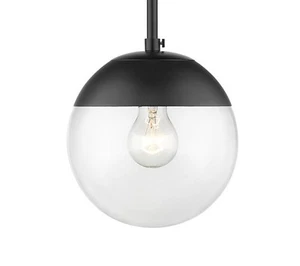 Golden Lighting 3219-S-BLK Black Dixon Single Light 8"W Mini Pendant - Picture 1 of 5